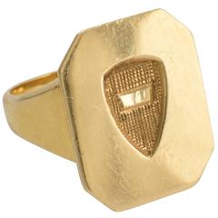 Late Victorian Gold Shield Signet Ring