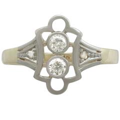 1920s Antique Diamond Yellow Gold Cocktail Ring 9