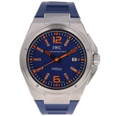 IWC Stainless Steel Ingenieur Plastiki Mission Earth Blue Automatic Wristwatch  