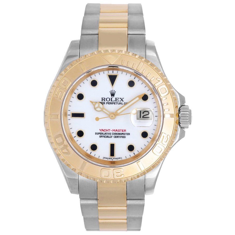 Rolex Yellow Gold Stainless Steel GMT Master Root Beer Dial Wristwatch ...