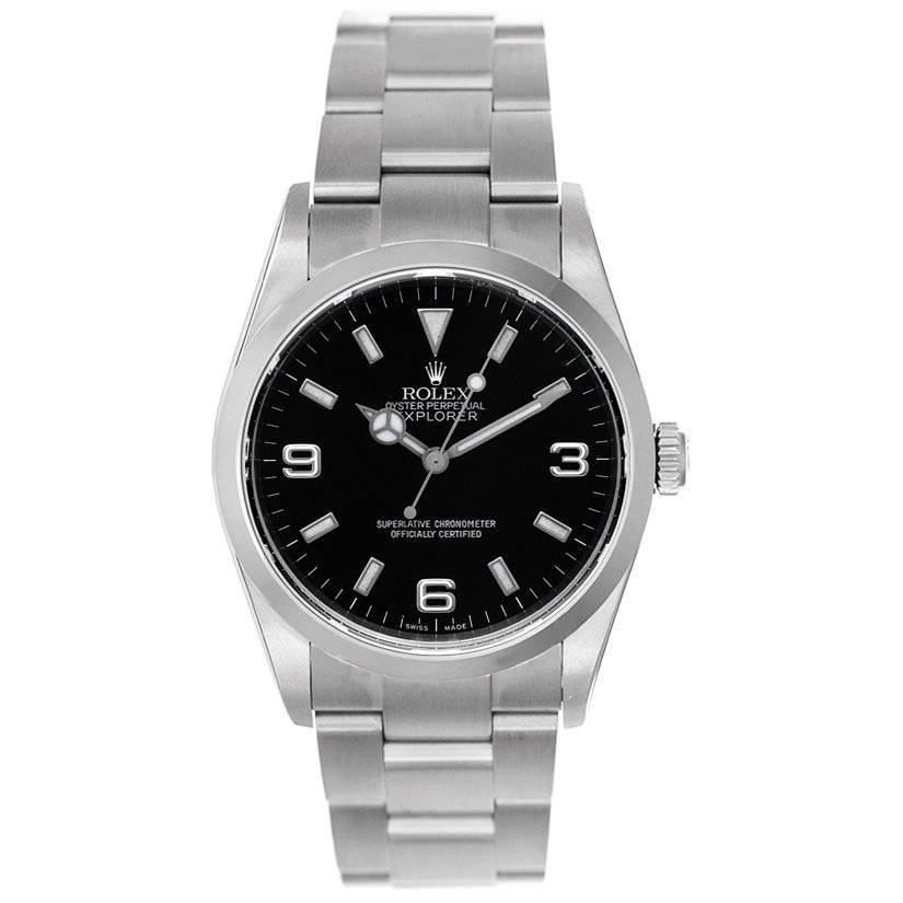 Rolex Stainless Steel Explorer Automatic Wristwatch Ref 114270