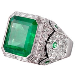 Important 15.35 Carat Colombian Emerald Ring