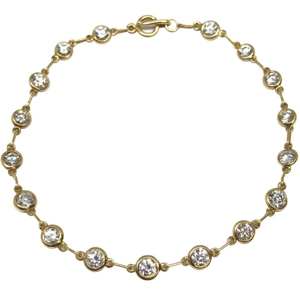 Tiffany & Co. Diamonds by the Yard Bracelet by Elsa Peretti For Sale