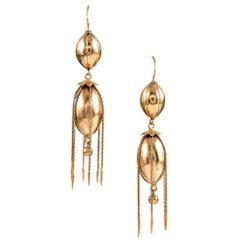 Victorian Golden Fringe Earrings