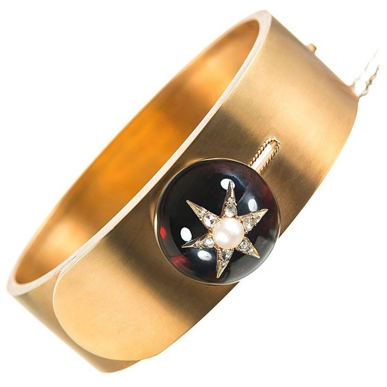 Victorian “Shirt Cuff” Bangle Bracelet For Sale at 1stdibs