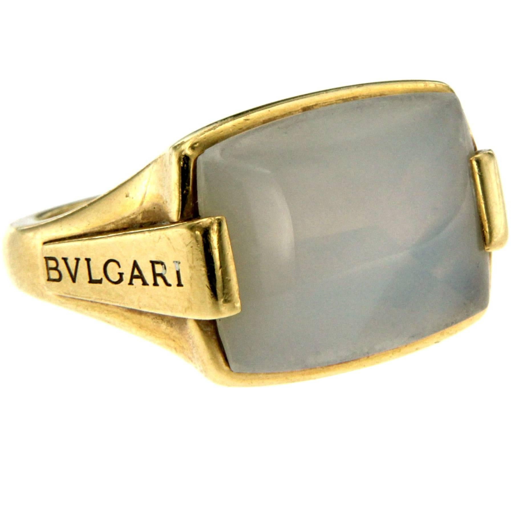 Bulgari Moonstone Metropolis Gold Ring