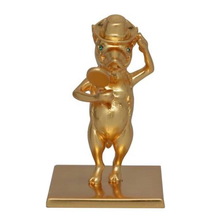 Antique GoldPlated Bronze "The Year Of The Boar" by John Landrum Bryant For Sale at 1stDibs