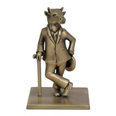 Antique Bronze "The Year Of The Ox" by John Landrum Bryant