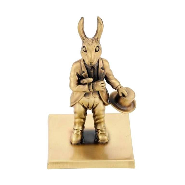 Antique Bronze "The Year Of The Rabbit" by John Landrum Bryant For Sale