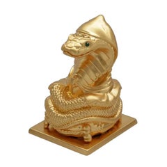 Antique Gold-Plated Bronze "The Year Of The Snake" by John Landrum Bryant