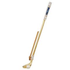 Sapphires Diamonds Gold Golf Club Pin 5