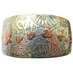 Antique Silver and Gold Cuff Bracelet