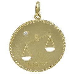 Vintage 1940s Cartier Large "Libra" Gold Pendant/Charm