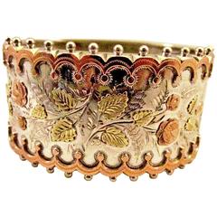 Antique Silver and Gold Cuff Bracelet