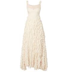 Great Unknown ivory dress attributed to Lanvin, circa 1936 5
