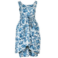 Balenciaga by Nicolas Ghesquiere Cotton Floral Print Layered Summer Dress 