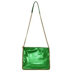 Stella McCartney Metallic Green Falabella Crossbody Bag GHW rt. $1, 340
