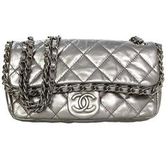 Chanel Metallic Distressed Chain Around Flap Bag SHW