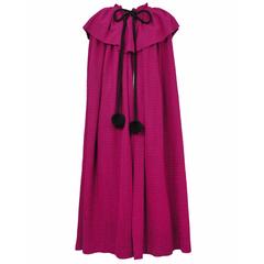 Yves Saint Laurent Magenta Cape at 1stDibs | yves saint laurent cape