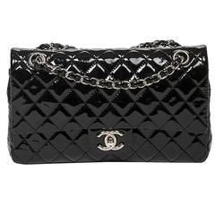 Classic Double Flap Black Patent Leather