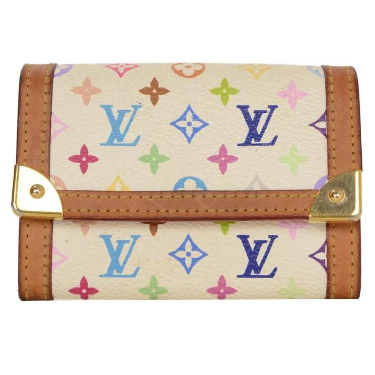 Louis Vuitton Monogram Multi-Color Coated Canvas Coin Purse GHW at 1stdibs