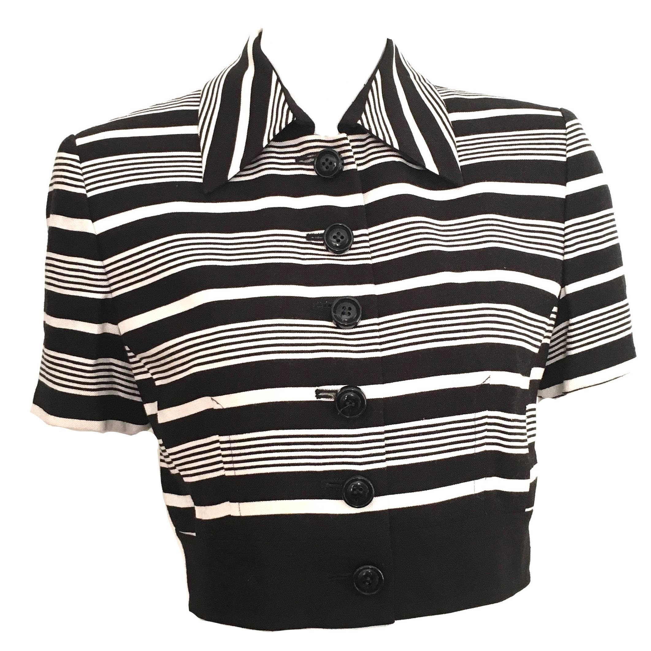 Christian Dior 80s Cropped Jacket Size 6. For Sale