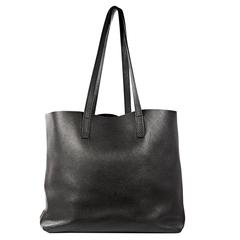 Black Prada Pebbled Leather Tote Bag