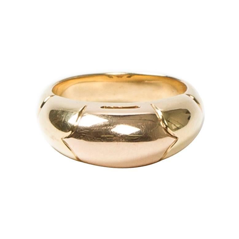 Tronchetto Yellow And Pink Gold Ring