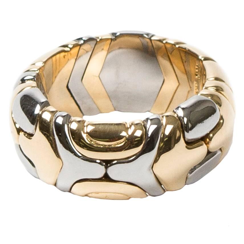 Alveare Ring Yellow Gold/Stainless Steel