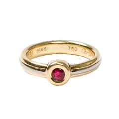 Trinity Tri Gold Ruby Ring