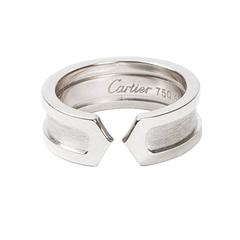 Double C Ring White Gold