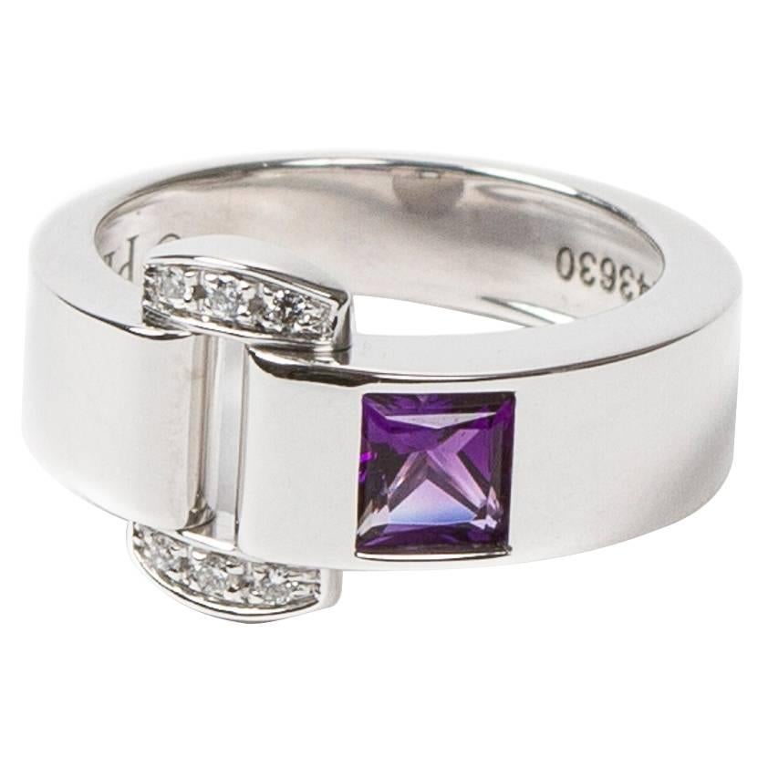 Miss Protocole Ring White Gold Amethyst And Diamonds