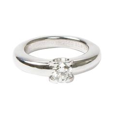 Cartier Diamond Solitaire Gold Ring 