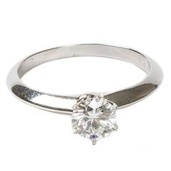Diamond Solitaire Platinum Ring 
