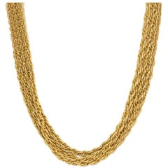 Chanel Vintage '90s Gold 36" Double Strand Chain Link Necklace