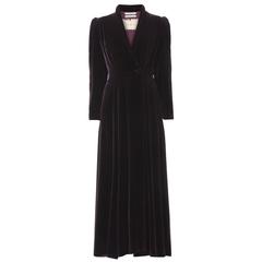 Vintage Valentina purple velvet evening coat, circa 1932