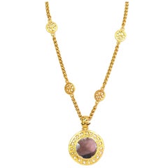 Chanel Gold-tone Mirror Necklace