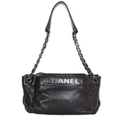 Chanel Black Leather CHANEL Shoulder Bag