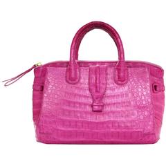 Nancy Gonzalez 2016 Pink Small Cristina Crocodile Handle Bag rt $2, 950