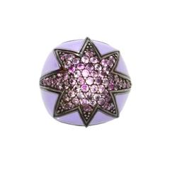 MCL By Matthew Campbell Laurenza Starstruck Sapphire and Enamel Ring Sz 7