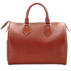 1990's Louis Vuitton Kenyan Fawn Brown Epi Leather Vintage Speedy 25