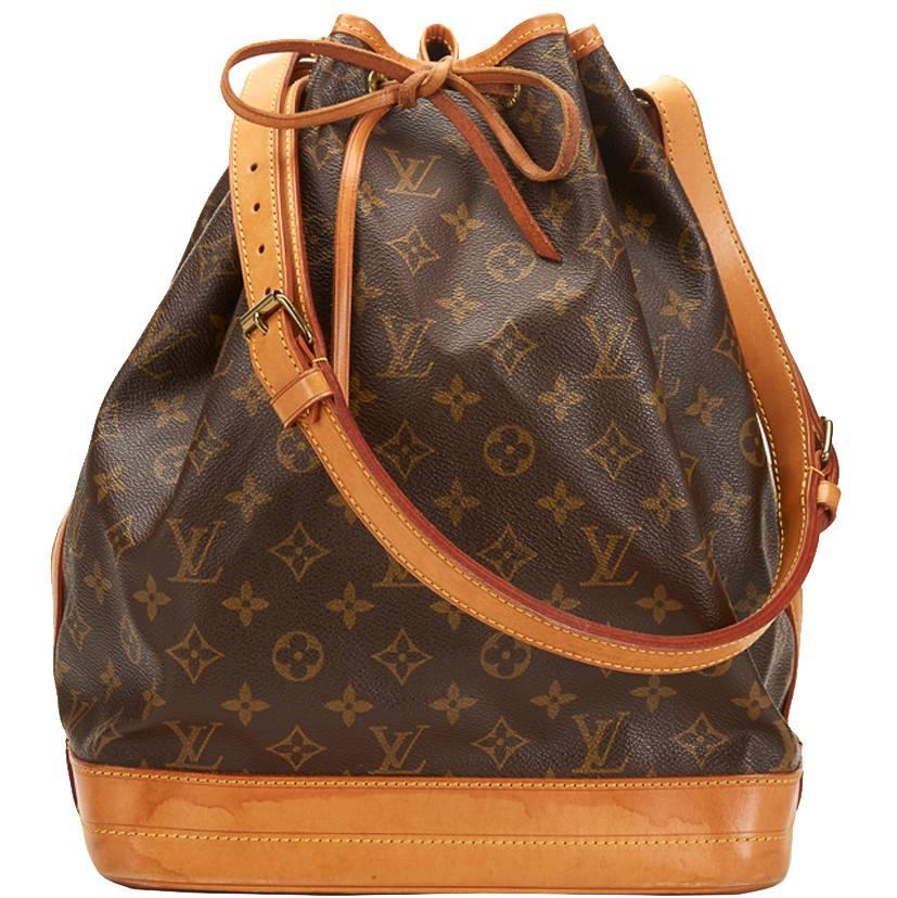 1990's Louis Vuitton Brown Classic Monogram Canvas Vintage Noé