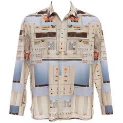  Riccardo Tisci Givenchy Men's Cotton Print Shirt, Spring 2014