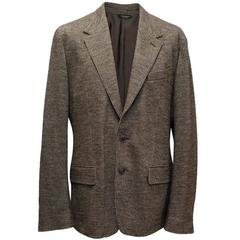 Dolce & Gabbana Mens Brown Dogtooth Check Blazer 6