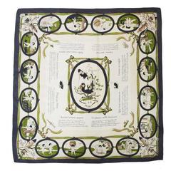 Rare Hermes "Les amours" scarf of 1947