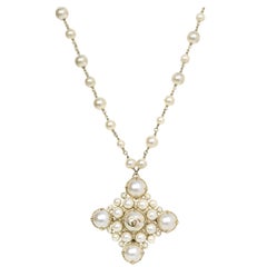 Chanel Pearl Large Medallion Necklace