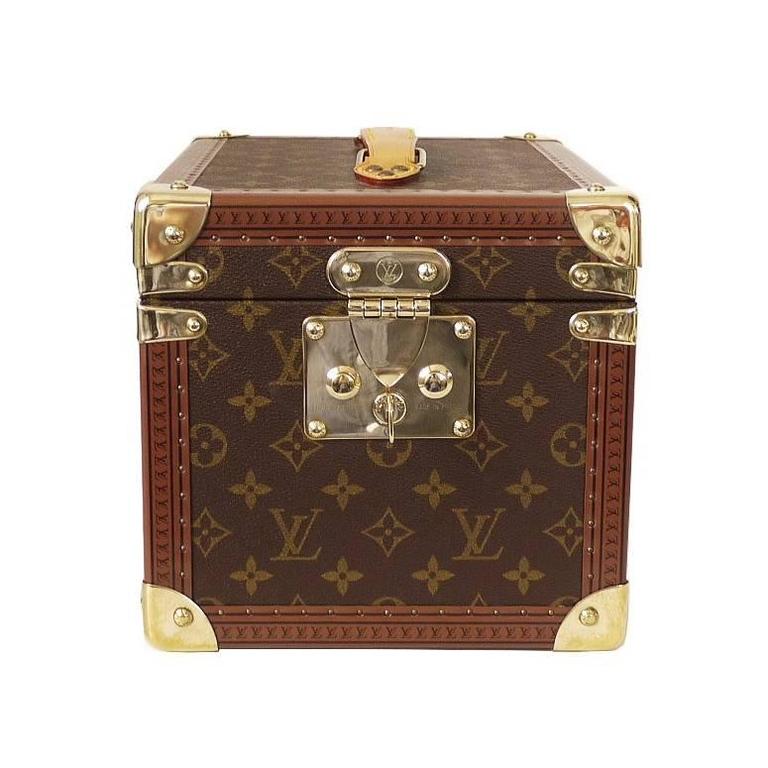 Louis Vuitton Boite Flacons Vanity Case Trunk Monogram Logo Cosmetic Bag  M21828