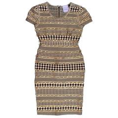  Herve Leger Jacquard Embellished Dress