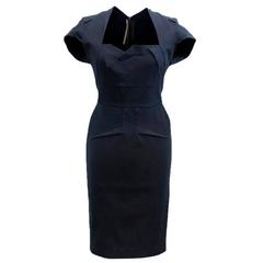 Roland Mouret Ezra Navy Dress 5