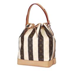   Rare Louis Vuitton Monogram Rayures Noe Bucket Tote Shoulder Bag